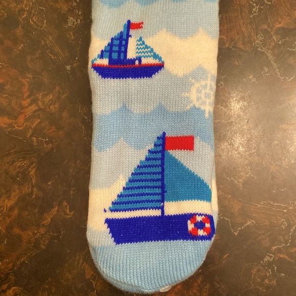 Sherpa Theme Socks Nautical Sail Boats one size fits most Non Slip WARM COZY 🥰 - Picture 4 of 14
